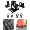 thumbnail image 1 of 4x Soporte de esquina de acero Reemplazo directo con anillo fijo Accesorios de fácil instalación Accesorios convenientes y fáciles de instalar Negro, 1 of 8
