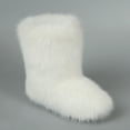thumbnail image 3 of Plush Slipper Booties for Women Winter Warm Fashion Indoor Home Slip on Shoes Lightweight Casual Ankle Boots White Size 10.5, 3 of 5