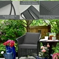 thumbnail image 6 of Gymax 2PCS Deep Seat Chair Cushion Pads Set Indoor Outdoor W/ Rope Belts Grey, 6 of 10