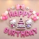 thumbnail image 2 of Banner de feliz cumpleaños de Hello Kitty, divertido juego de números, suministros para fiestas de baby shower, decoraciones coloridas para niñas y niños, color rosa, 2 of 5