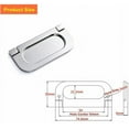 thumbnail image 2 of 4 tiradores invisibles de acero inoxidable plateados, accesorios para armarios, cajones y armarios, con tornillos (75 mm), tiradores para puertas de armarios de cocina, placa, 2 of 5