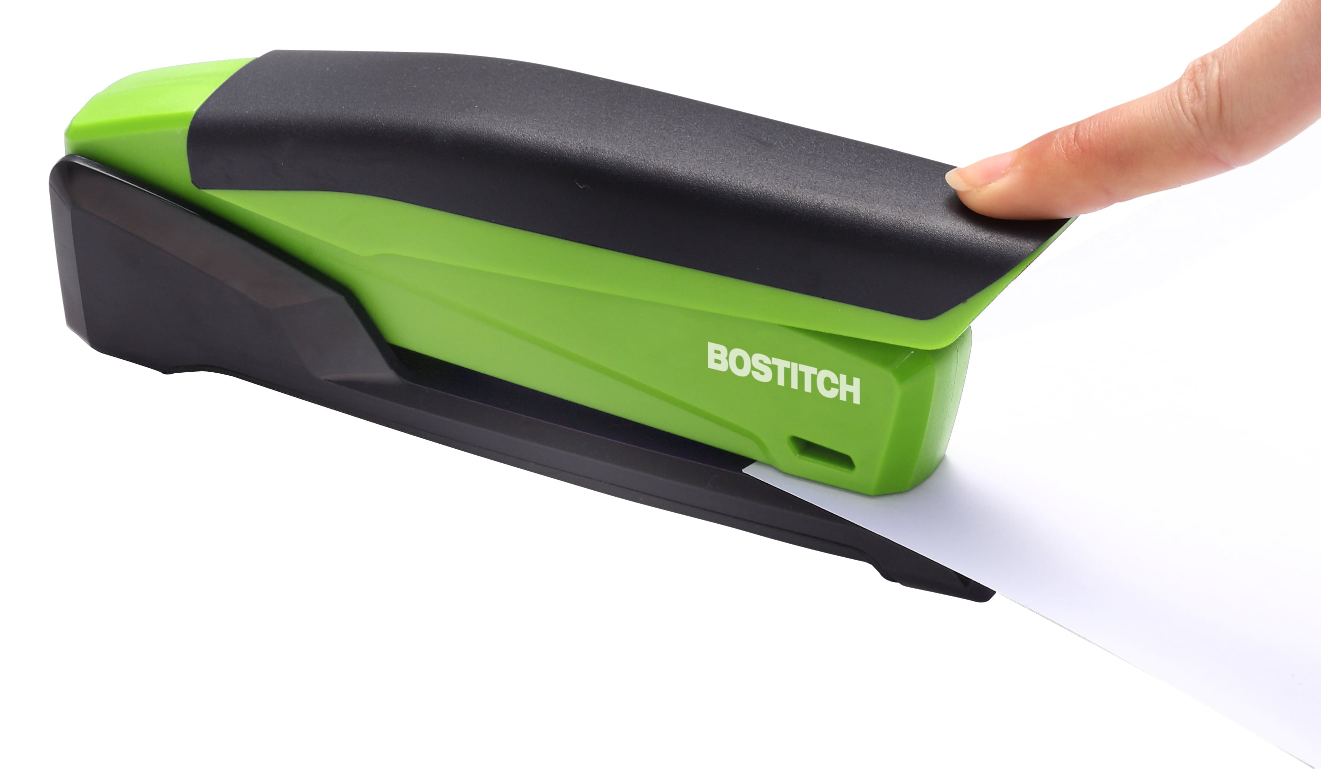 Bostitch® InPower Spring-Powered Desktop Stapler with Antimicrobial  Protection, 20-Sheet Capacity, Green/Black