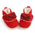 thumbnail image 6 of Orchip Autumn Winter Fleece Booties Newborn Baby Boy Girl First Walkers with Bow 0-18M, 6 of 6
