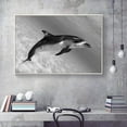 thumbnail image 3 of wall26 Floating Framed Canvas Wall Art for Living Room, Bedroom Black and White Wild Animal Canvas Prints for Home Decoration Ready to Hang - 24x36 inches, 3 of 4