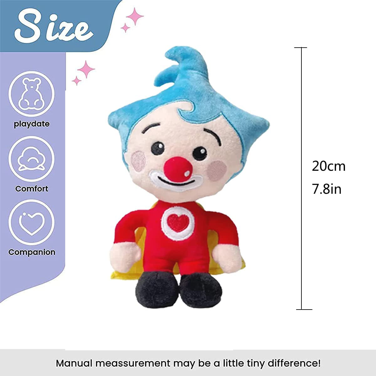 multa Oswald Centímetro 7.8in Plim Plim Plush Clown,Cartoon Animation Stuffed Clown Doll Toy for  Child's Progress Reward Cute - Walmart.com