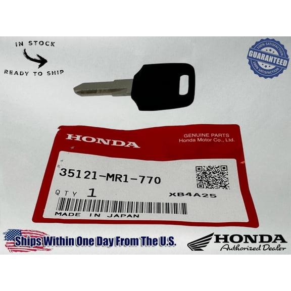 Honda Genuine OEM Authentic Blank Key (Type1) 35121-MR1-770