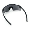thumbnail image 4 of Mens Color Mirror Oversized Shield Sport MTB Style Plastic Sunglasses Grey - Silver Mirror, 4 of 5
