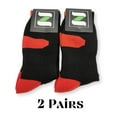 thumbnail image 3 of FOAUUH Hockey Compression socks - Crew Length moisture wicking performance hockey skate socks Black (2 Pairs), 3 of 6