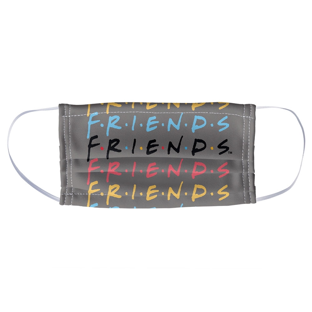 Friends Colored Logo Repeat 1-Ply Reusable Face Mask Covering, Unisex