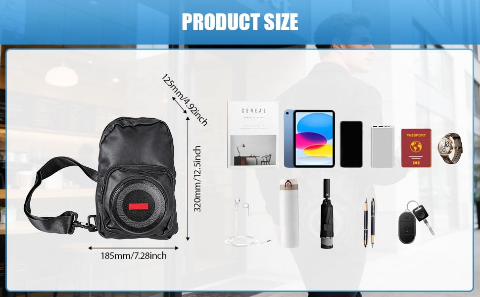 Miiottaa Convertible Backpacks with Speakers Bluetooths Fanny Pack for Parties/Festivals/Beach/Boats Rechargeable Slings Bag