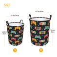 thumbnail image 5 of Balery Retro Video Game Round Laundry Basket with Handles Waterproof Freestanding Laundry Hamper for Clothes Toys in the Dorm and Family-Small, 5 of 8