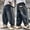Blue, variant on Boys Cargo Pants Baggy Jeans Fashion Washed Vintage Multi Pockets Elastic Waist Casual Wide Leg Distressed Denim Trousers Straight Loose Fit Relaxed Dailywear Trendy Streetwear,Grey,5-6 Years