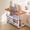 Brown, variant on Adjustable Height Mobile Standing Desk, Rolling Computer Table with Wheels for Home Office, White