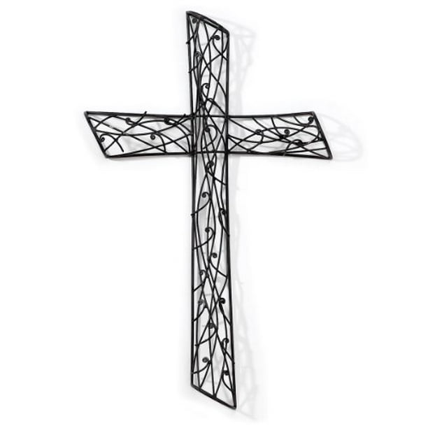 Sculpted Metal Wall Cross