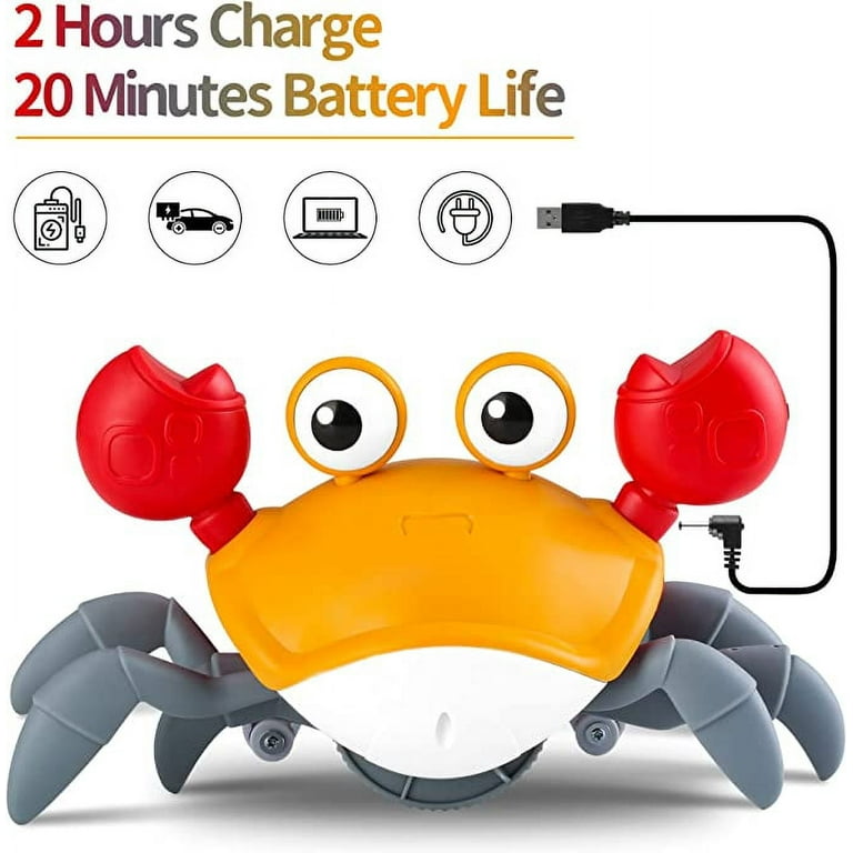 PintreeLand Crawling Crab Baby Toys with Music & Light, Tummy Time  Interactive Toddler Toy Automatically Avoid Obstacles for Boys or Girls  (Orange) - Yahoo Shopping