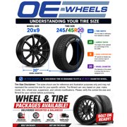 Single(1) OE Wheels DG23 20x10 Satin Black Rim 5x115 18ET