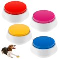 thumbnail image 2 of 4Pcs Dog Button 4 Colors Dog Talking Button Battery Powered Recordable Button Fun Dog Communication Button Portable Pet Training Buzzer 30 Seconds Voice Recording for Dogs Pets Speech, 2 of 6