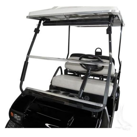 Club Car DS 2000.5 to Current Clear Fold Down Impact Resistant Windshield for CC DS 2000.5 to Current Golf Cart