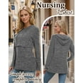 thumbnail image 3 of Women's Long Sleeve Maternity Nursing Tops Breastfeeding Shirt Hoodie, 3 of 5