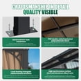 thumbnail image 4 of LazySunsets 10x20 FT Wall-Mounted Aluminum Gazebo Polycarbonate Roof with Full Mosquito Netting & Privacy Curtains, 4 of 8