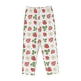 thumbnail image 6 of Uemuo Strawberry Pattern Women's Wide Leg Palazzo Lounge Pants with Pockets Light Weight Loose Comfy Casual Pajama Pants-X-Large, 6 of 9