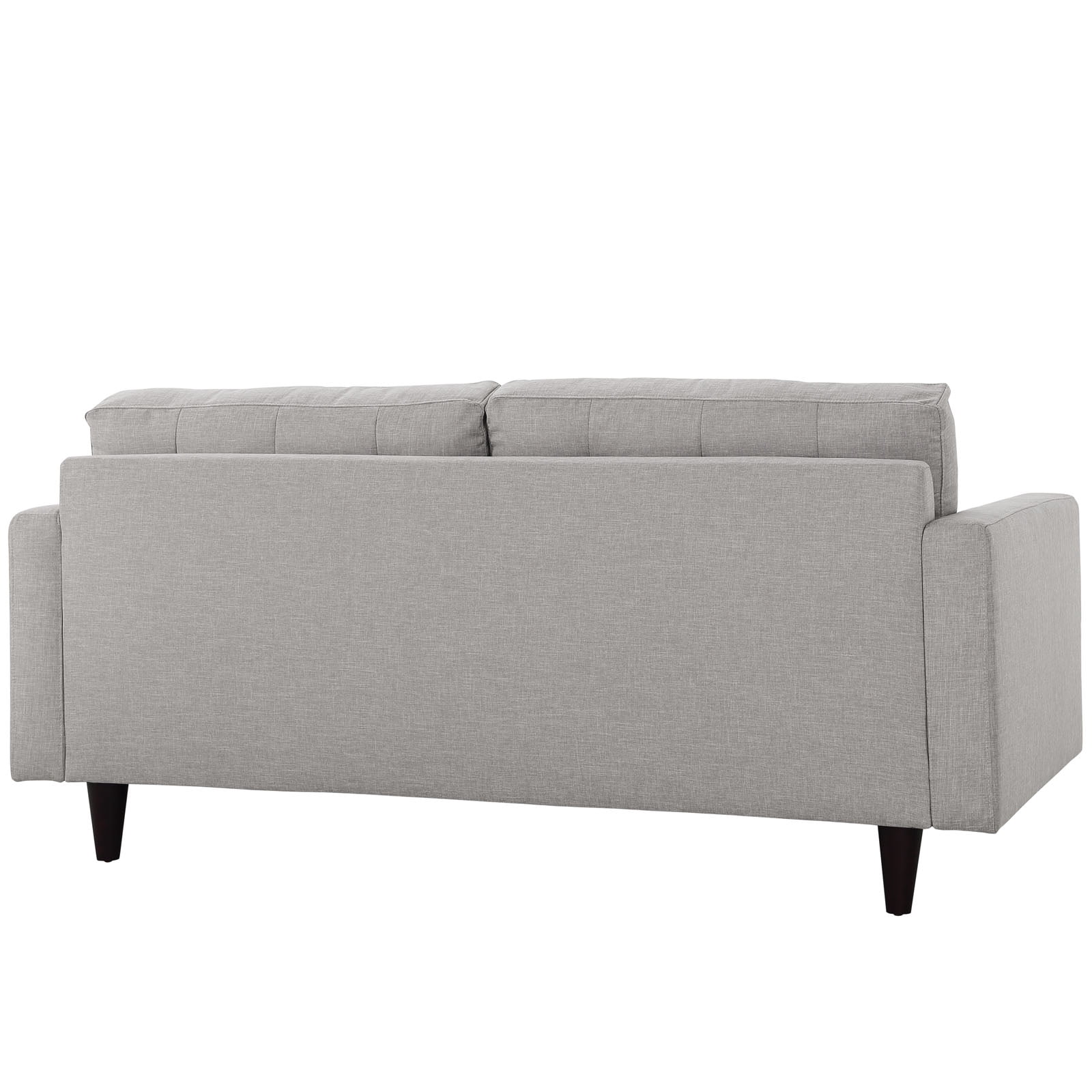 Modway Empress Upholstered Fabric Loveseat in Light Gray