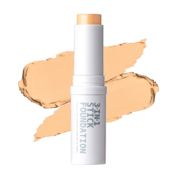 Ruby Kisses Natural Full Coverage 3-In-1 Stick Foundation, Easy to Apply, Hydrating, Lightweight, Long Lasting, Concealer and Contour Stick for Face Makeup (Ivory)