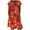 Red, variant on IROINNID Plus Size Dresses For Women Casual Fashion Summer V Neck Short Sleeve Loose Printing Dress Summer
