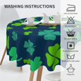 thumbnail image 4 of St. Patricks Day Tablecloth Round Table Cloths 60 Inch Wrinkle Resistant Picnic Table Covers Washable Polyester Camping Tablecloth for Kitchen, Party, 4 of 6