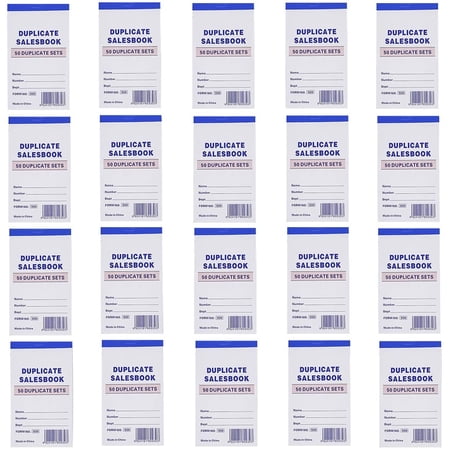 20 Pack Lot Sales Book Order Receipt Invoice Carbonless Copy 50 Sets 3.5" X 5.5"