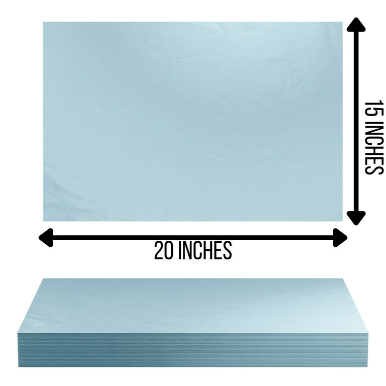 Crown Display Tissue Paper, 120 Sheets, 15" x 20", Light Blue photo 4
