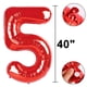 thumbnail image 2 of Globo Kelfuoya Número 50 Rojo de 40" en Papel Metalizado Mylar, 2 of 7
