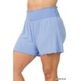 thumbnail image 4 of Zenana Women & Plus Size Smocked Waist Lightweight Casual Athletic Lounge Comfy Shorts, 4 of 4