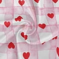 thumbnail image 2 of Dreamtimes 60" Valentine's Day Round Tablecloth, Creative Lattice Love Heart Round Table Cloth Water Resistant Spill Proof Large Table Cover for Valentine's Day Romantic Dinner Decorate, 2 of 7