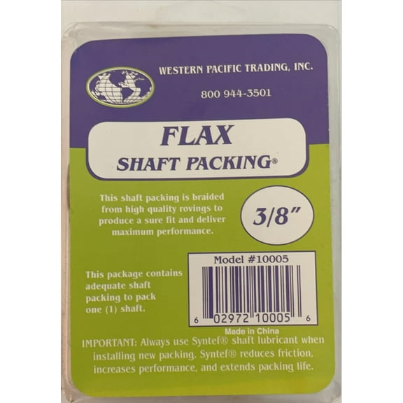 New Flax Packing 3/8" Western Pacific Trading Inc. 10005