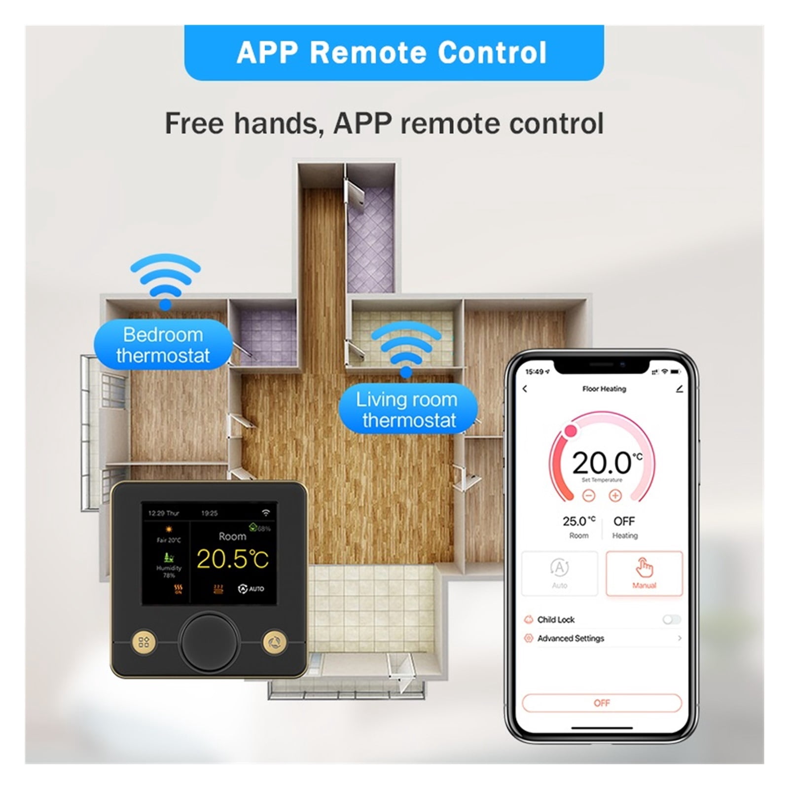 Tuya Smart Thermostat, Electric Floor Heating Water Gas Boiler ,Termostat Digital Warm Underfloor Temperature Controller