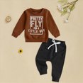 thumbnail image 4 of Baby Boy Winter Clothes 2 Piece Outfit Letter PRETTY FLY FOR A LITTLE GUY Print Long Sleeve Sweatshirt Pullover Top Solid Pants Set Kaprioy Baby Boy Clothes 0 6 12 18 24 Months, 4 of 7