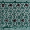 thumbnail image 1 of Ahgly Company Machine Washable Indoor Square Abstract Deep Teal Green Area Rugs, 8' Square, 1 of 7