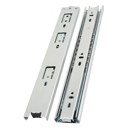 2 Pcs 12 Full Extension Ball Bearing Smooth Slide Rails Drawer