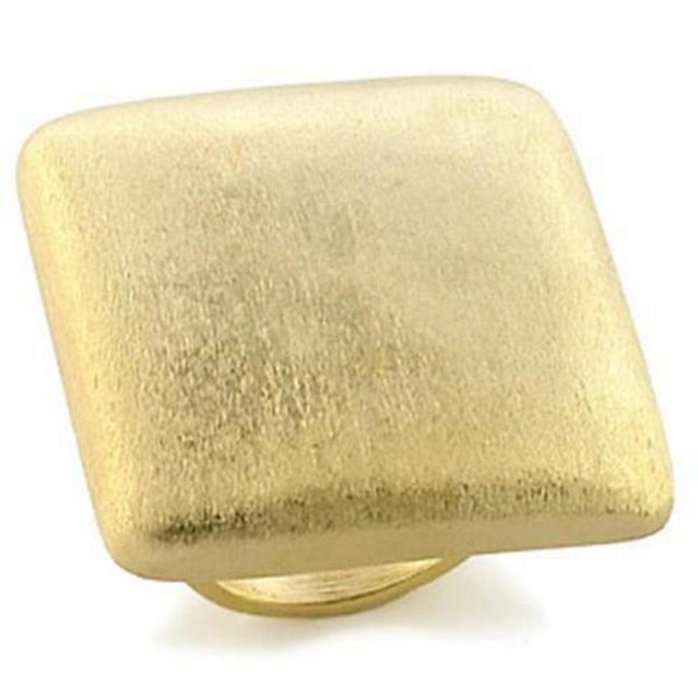 Gold Brass Ring with No Stone, Size 6