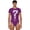 Purple, variant on Leotards for Men Short Sleeve Question Mark Slim Fit Romper Wet Look PU Leather One Piece Leotard Purple M