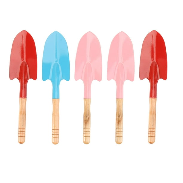 EeaseMX 5 mini palas de arena de madera para niños, juguete de playa para jugar con arena.