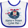 thumbnail image 3 of Inktastic Nana and Poppy Love Me Boys Baby Bib, 3 of 4