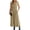 Khaki, variant on Sleeveless V Neck Solid Women Wide Leg Loose Long Zipper Jumpsuit