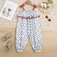 thumbnail image 2 of Kogui Toddler Girl Jumpsuit Girls Wide Leg Jumpsuit Summer Romper Kids Casual One Piece Off Shoulder Ruffle with Pockets 4T 5T (White,4-5 Years), 2 of 9