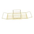 thumbnail image 1 of Abbracc Bathtub Tray Holds Books//Cell Phone/Food Bath Tub Rack for Shower & Bath Gold, 1 of 9
