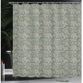 thumbnail image 3 of Ambesonne Spring Shower Curtain, Minimalist Flora Ornament, 69"Wx75"L, Pistachio Green Orange, 3 of 4