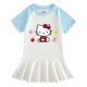 thumbnail image 4 of Nueva ropa para niños de Hello Kitty, vestido de media manga con bonitos dibujos para niñas, Falda plisada de estilo occidental dulce de algodón fino para bebés, 4 of 5