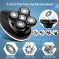 thumbnail image 2 of RAYCO 5 in 1 Cordless Rotary Razor Waterproof Shaver for Men, with LED Display Bald Head Beard Trimmer Grooming Kit, 2 of 6