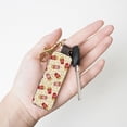 thumbnail image 4 of Wukai Cartoon Popcorn Print Leather Car Keychain, Universal Key Fob Keychain, Leather Key Chain Holder for Men and Women,360 Degree Rotatable, 4 of 5